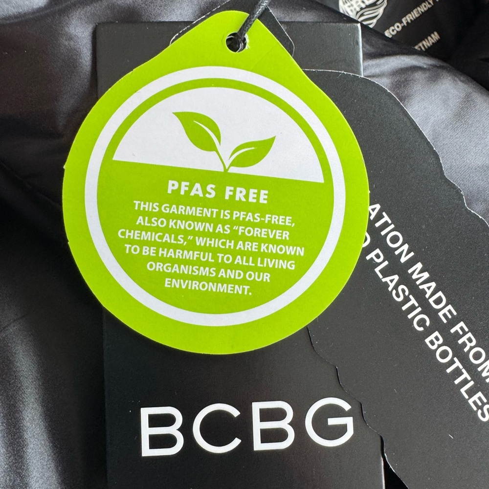 BCBGeneration Water Resistant Snap Front Black Pu… - image 10